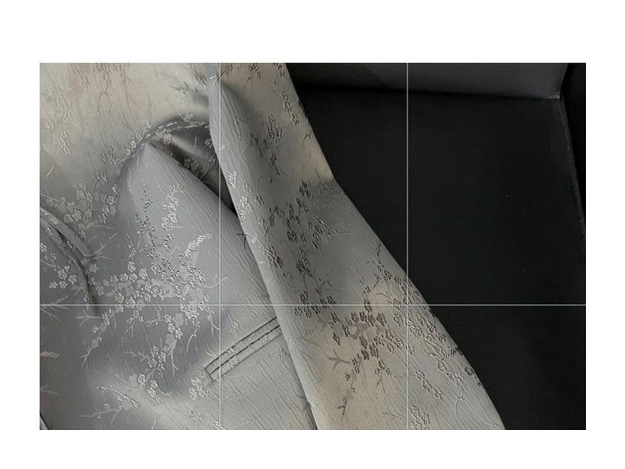 Женское пальто большого размера с воротником-стойкой в китайском стиле с жаккардовым узором - Весна/Осень