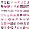 60-Pack Red Ribbon Inspirational Stickers for Cars, Notebooks, Helmets & Refrigerators