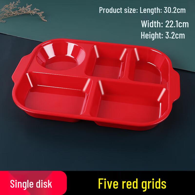 Rectangular Melamine Divided Meal Plate