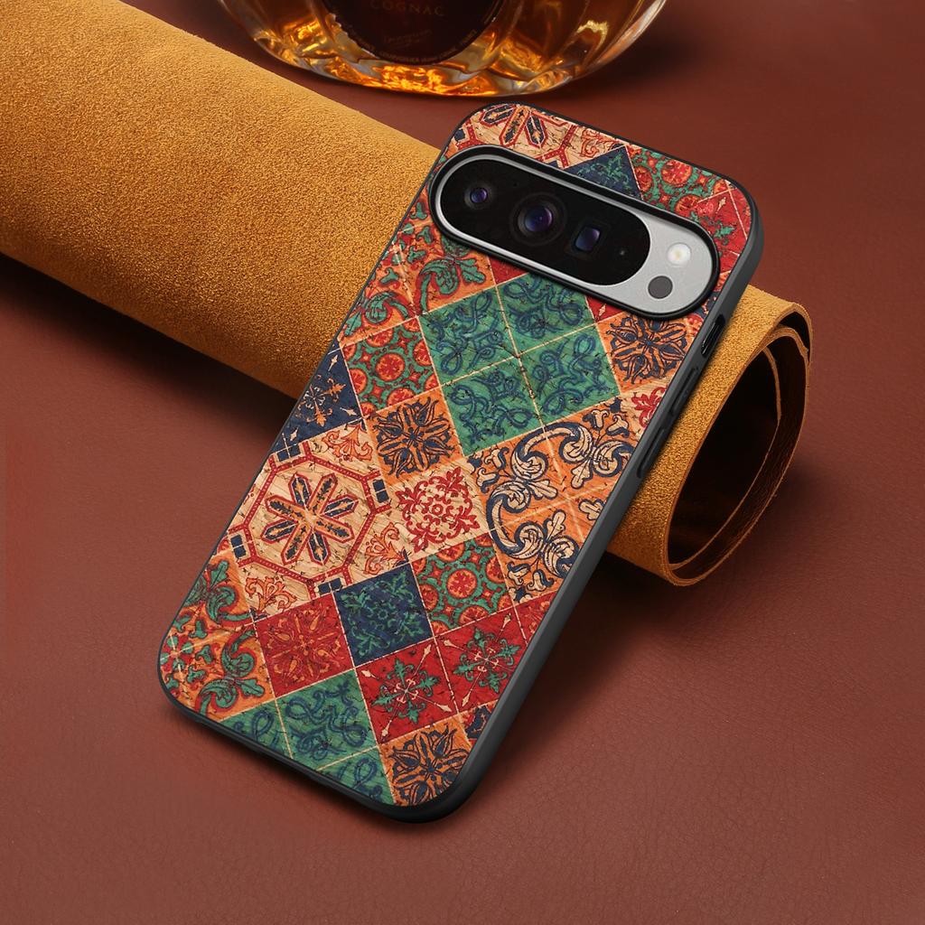 For Google Pixel 10 Pro XL Case Flower Print PU Leather+PC+TPU Phone Cover