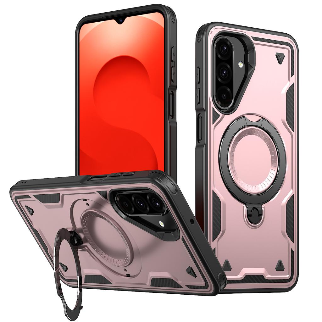For Samsung Galaxy S25 FE Magnetic Case Military Protection PC + TPU Kickstand Phone Cover