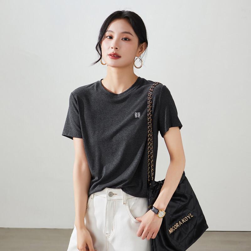 SOFSIL Women s Embroidered Short Sleeve T-Shirt L