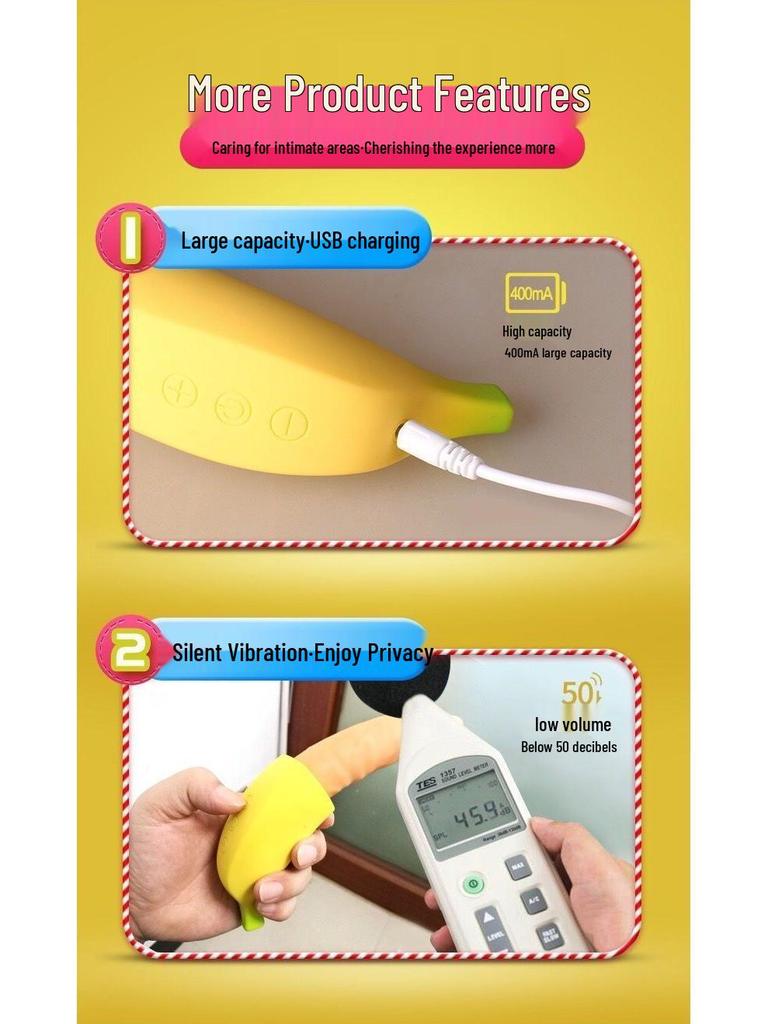 Mengyi Heaven's Love Banana Vibrator: 7-Mode Rechargeable Female Massager for Self-Pleasure.