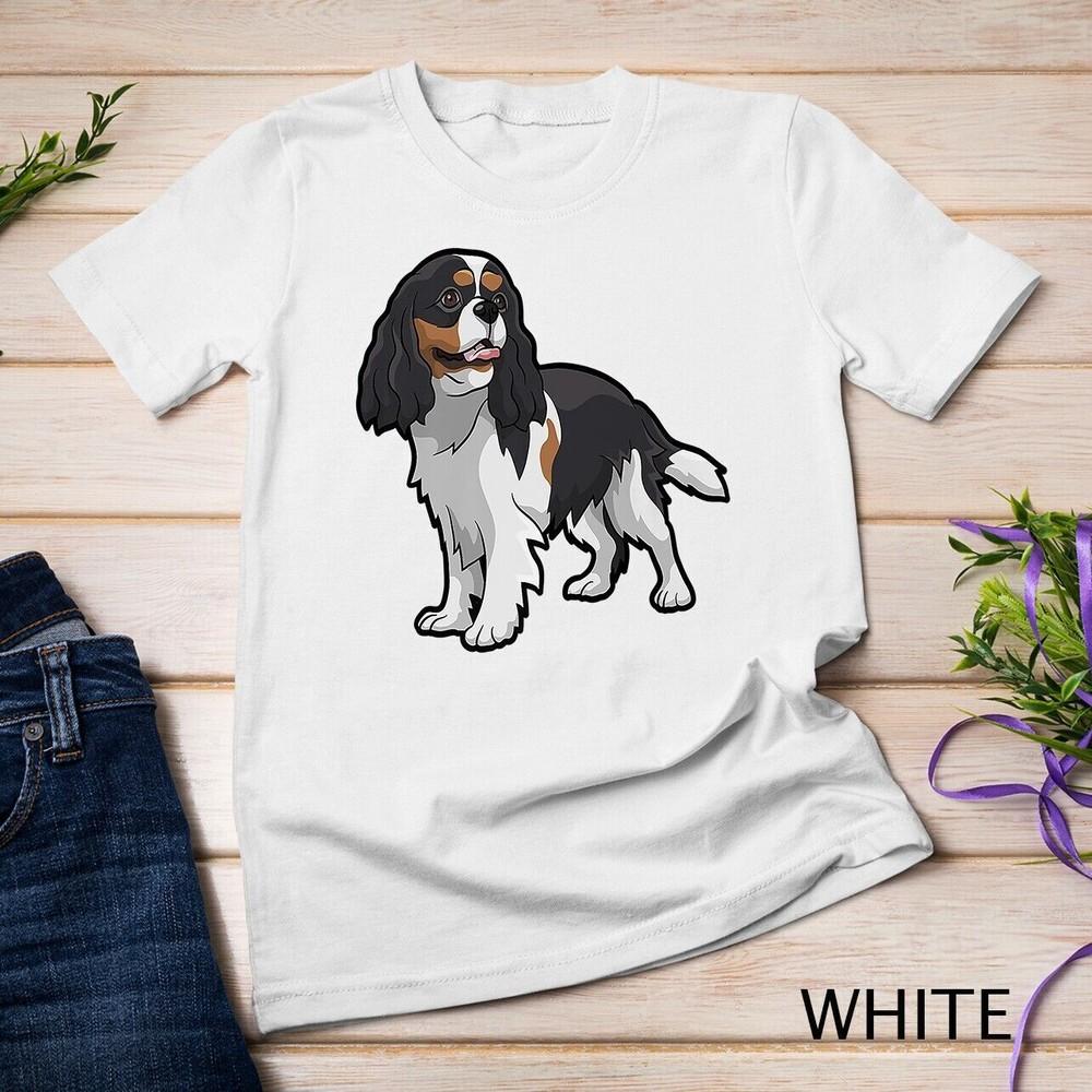 2025/Cute Tri-Color Cavalier King Charles Spaniel Premium Unisex T-shirt Unisex T-Shirt XXXL