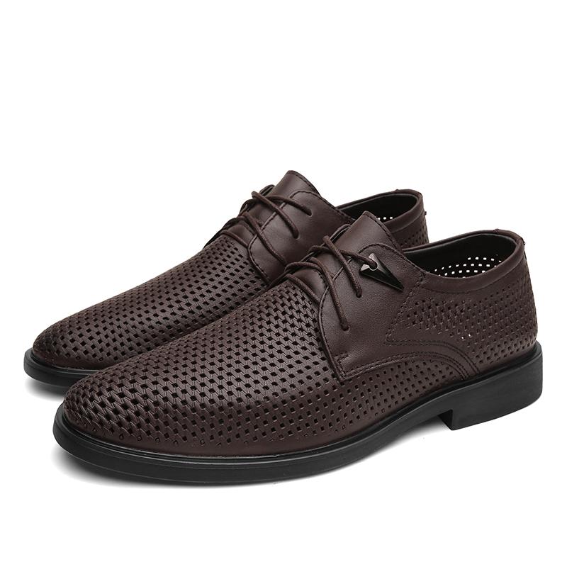 

Men s Genuine Leather Slip-On Loafers: Non-Slip Casual Driving Shoes, Breathable Soft Sole Black Business Shoes for Men 45 темно-коричневого кольору