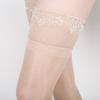White Lace Top Non-Slip Silicone Stockings Women Ultra-Thin Transparent Thigh High Medias Sexy Lingerie Party Stockings Clubwear