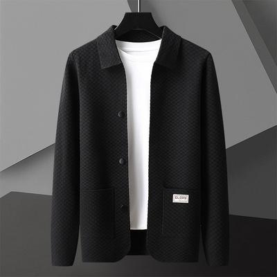 Autumn Knitted Cardigan Men's Loose Coat Ins Trendy Outerwear Sweater Versatile Men's Top