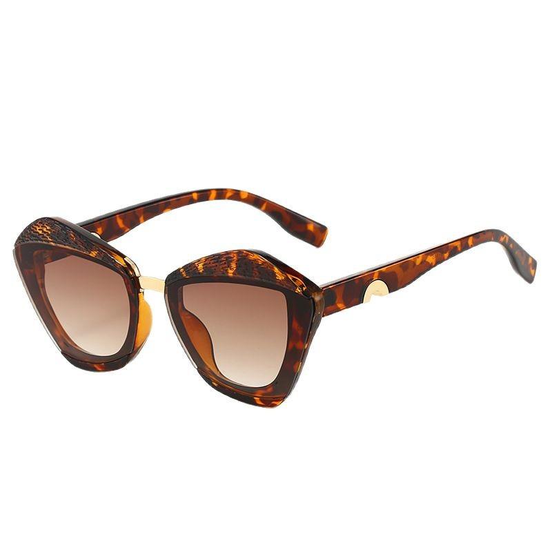 New Style Women'S Fashion Sunglasses Women'S Personality Polygonal Retro Sunglasses Trendy Colorful Sunglasses M6287