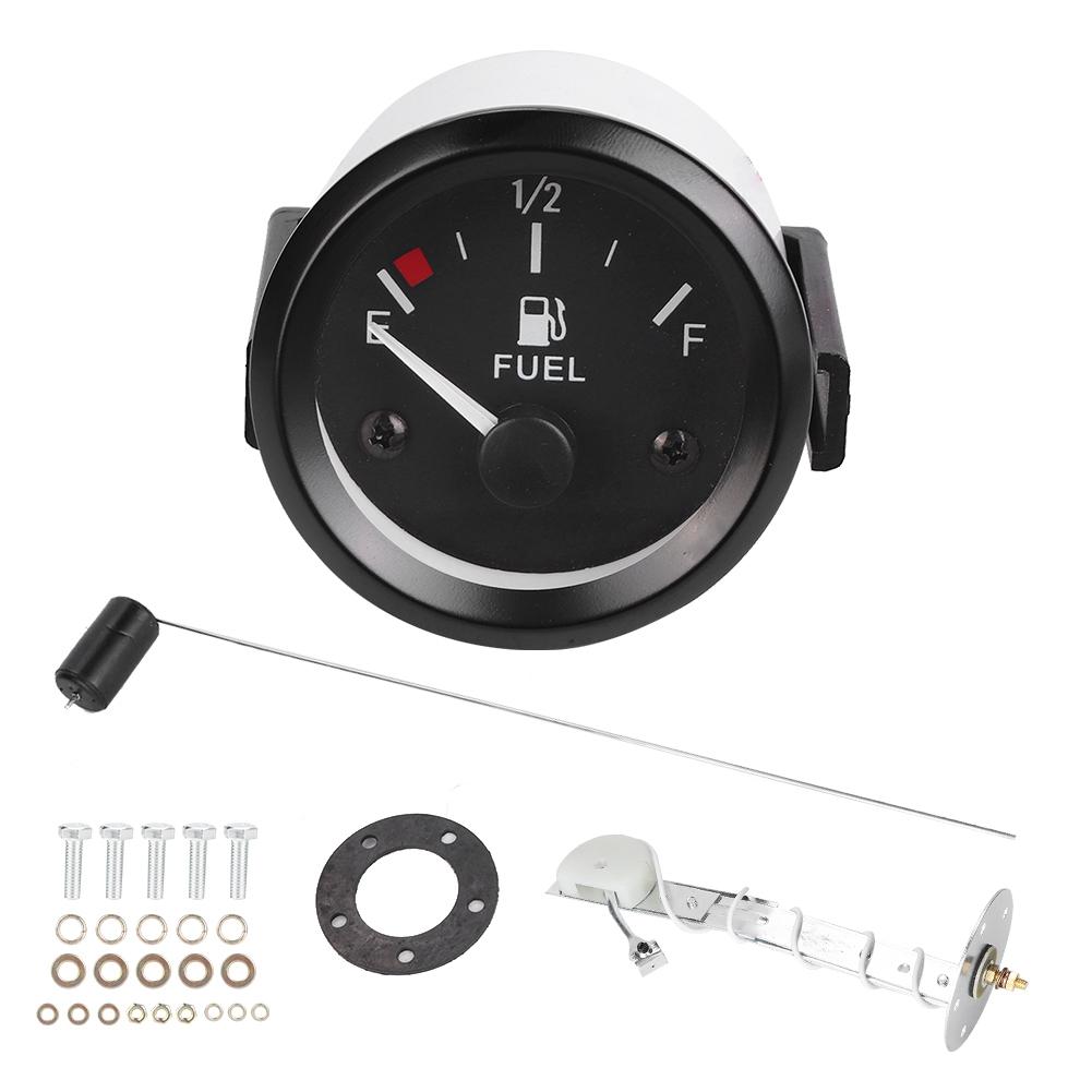 2 Inch 52mm Car Fuel Level Gauge Meter with Fuel Sensor E‑1 2‑F Pointer Indicator