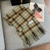 100% Wool Knitted Scarf Unisex Winter Warm Accessory Classic Plaid Long Neck Wrap Men Women