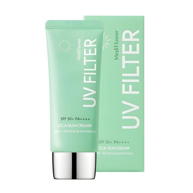 MediFlower - Солнцезащитный крем с фильтром от УФ-лучей и центеллой 50ml