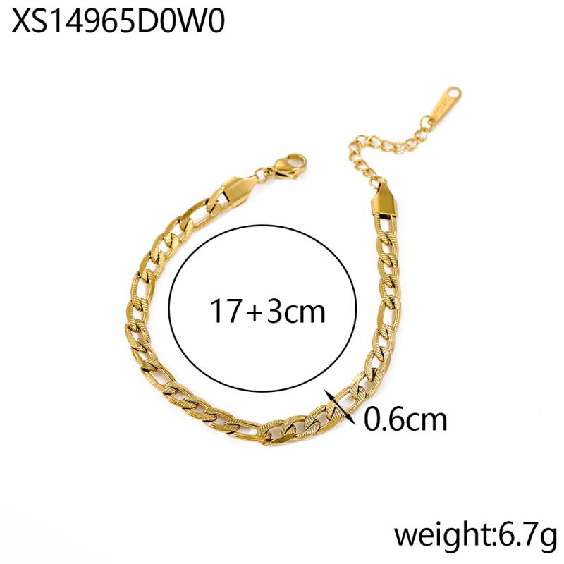 CARLIDANA Fashion Stainless Steel Gold Plated Paper Clip Bracelets Women Men Cuban Link Mesh Chain Bracelet Simple Jewelry