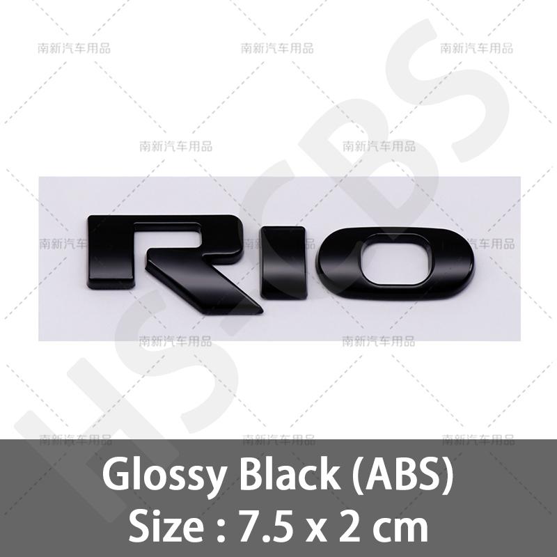1 Pezzo Adesivo Auto 3D in ABS RIO Emblema Logo Bagagliaio Posteriore Decalcomania Auto Decorazione Carrozzeria Distintivo Decorazione Accessori