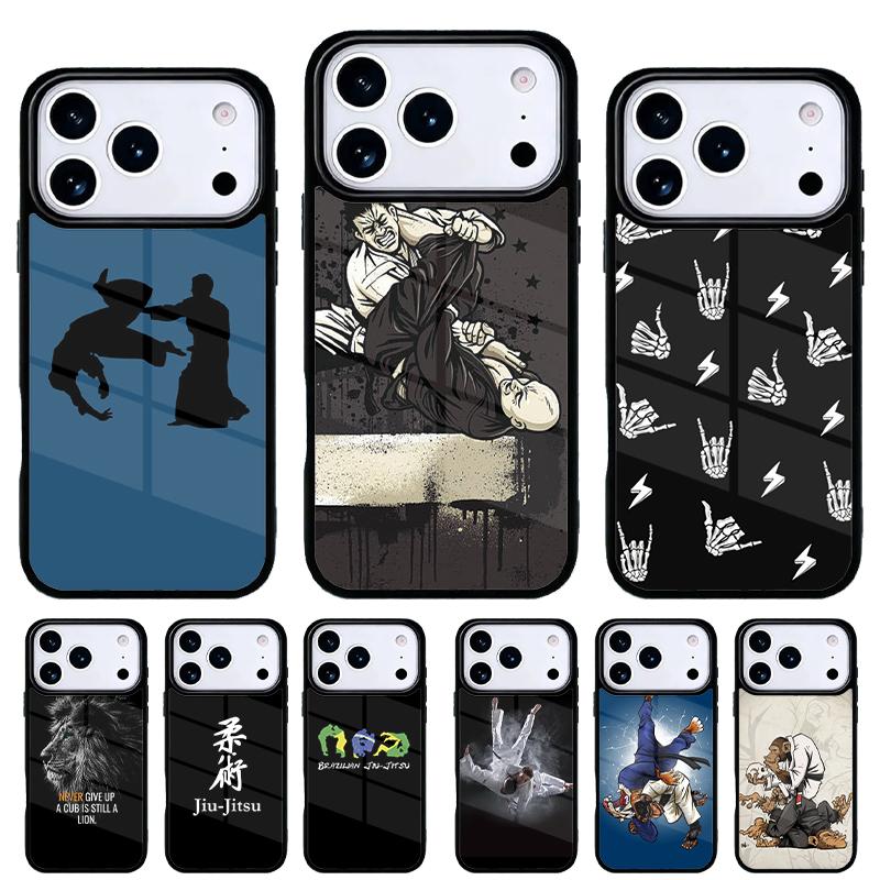 Judo BJJ Jiu Jitsu Handyhülle für iPhone 17 16 15 14 13 Pro Max Rückabdeckung für 12 11 Pro Hülle