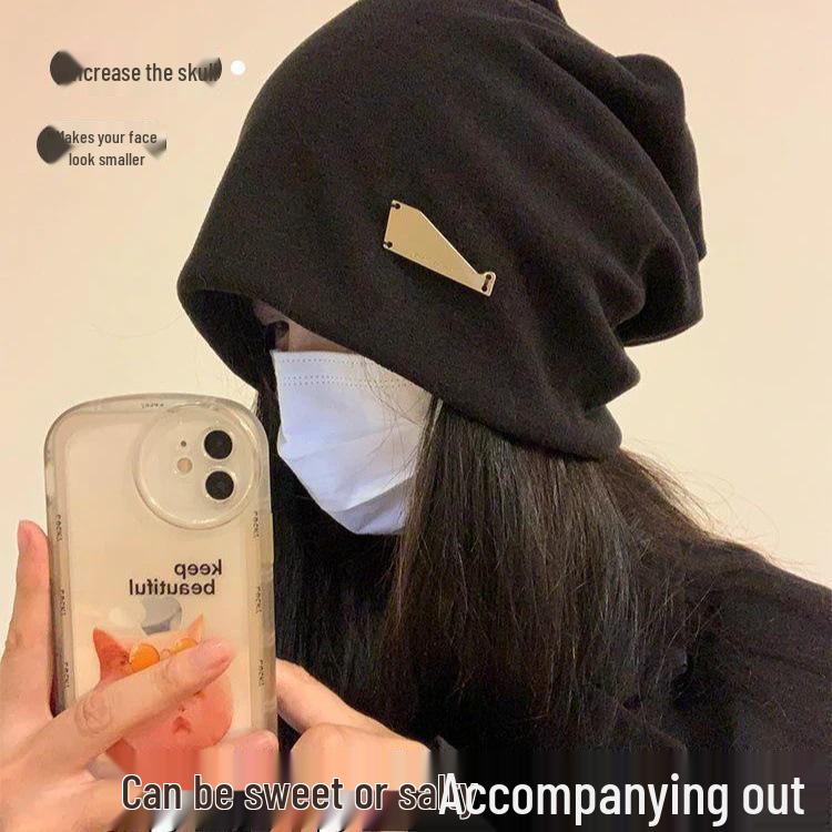 

Корейська мода Жіноча тепла шапка-біні вільного крою: Стильна, захищена від холоду та захищаюча вуха пов язка на голову