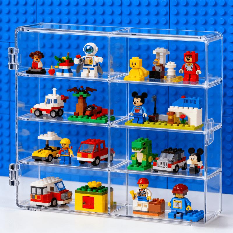 1/64 Scale Acrylic Display Case Clear Showcase Cabinet Storage Box for Mini Car Models Hot Wheels Toy Storage Organizer