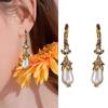 Handmade Pearls Earrings Trendy Earrings Women Earrings Pearls Ear Jewelry Alloy Texture Suitable for Parties and Event