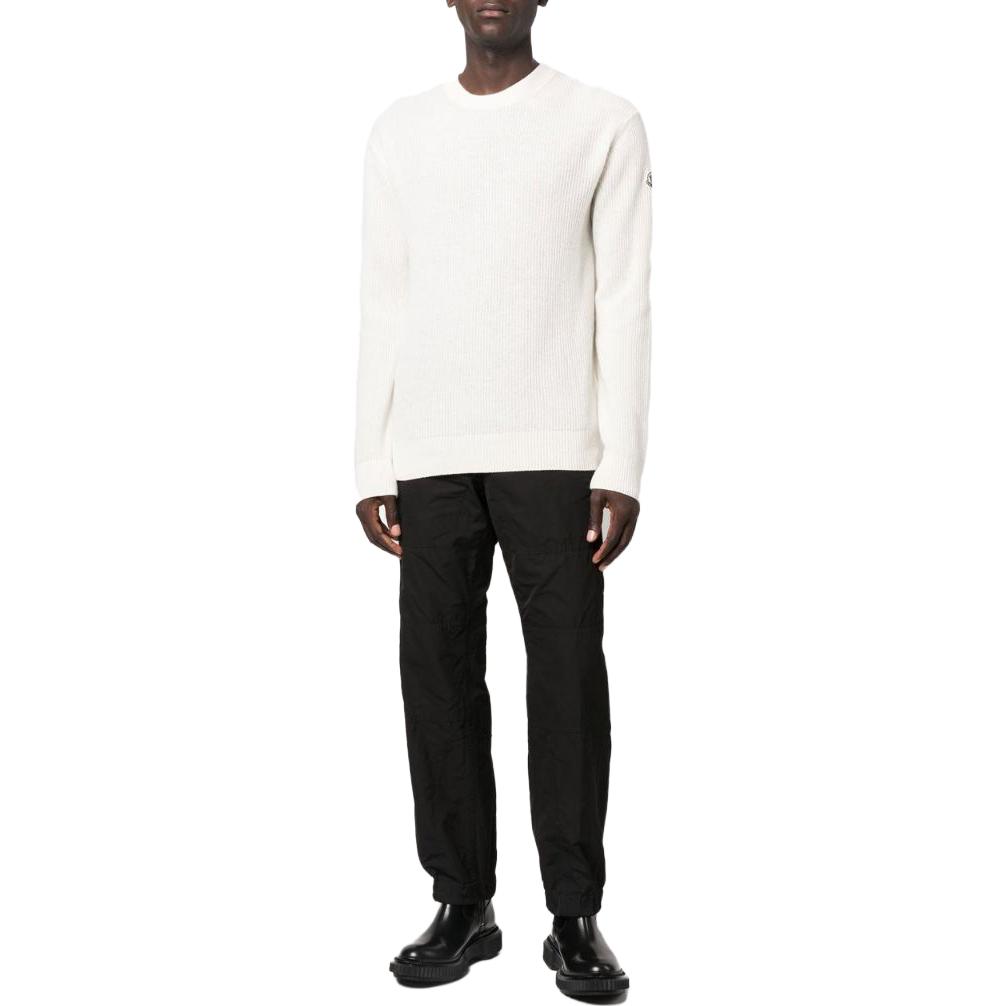Moncler Waffle Knit Logo Patch Sweater H20919C00030M1900032