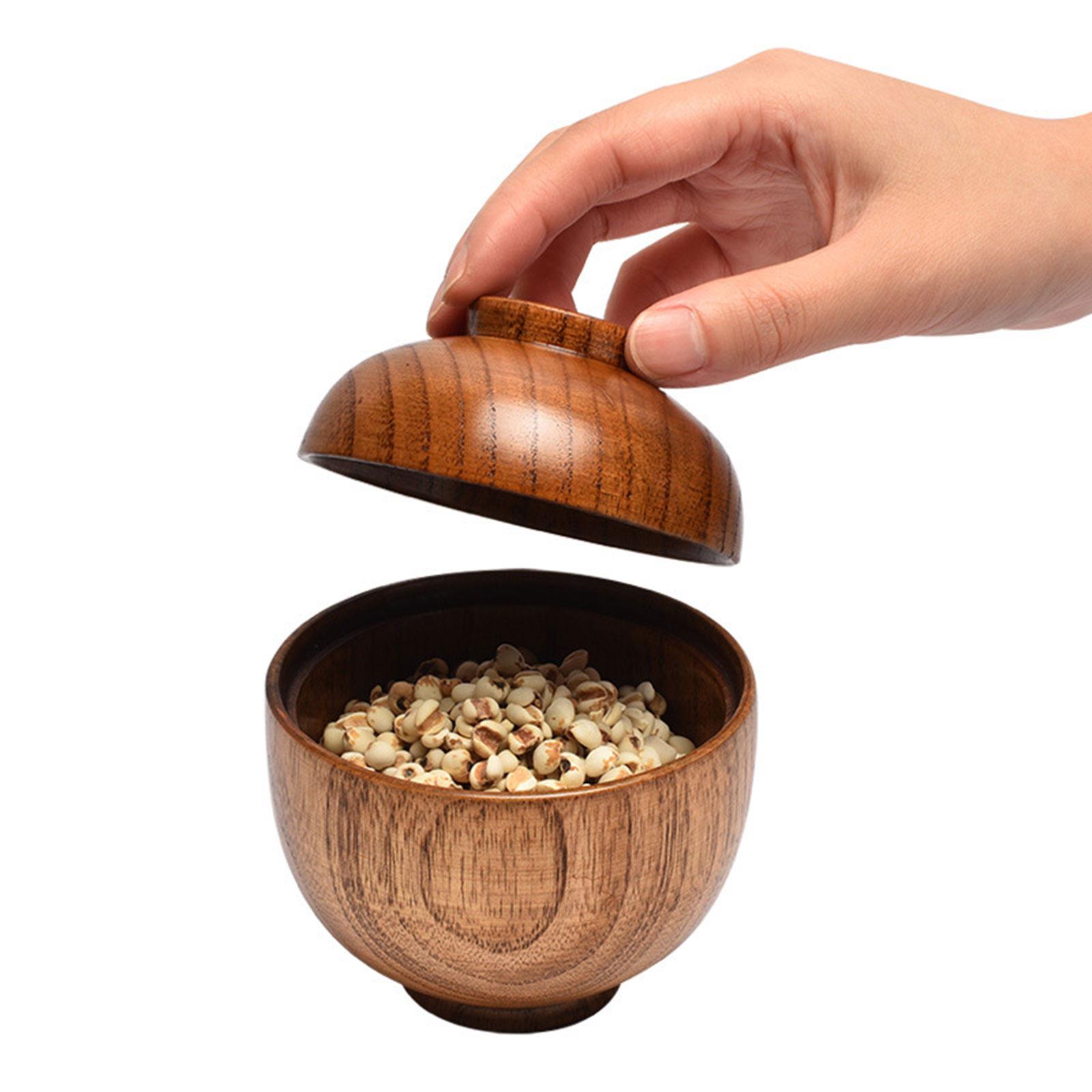 Wooden Salad Fruit Bowl Large Serving Plate Food Bowl for Kids Snacks and Daily Kitchen Dining