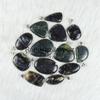 Black Picasso Jasper Gemstone Pendant Necklace Making For Silver Jewelry Supply Healing Crystal Bezel Pendant Necklace Gift For Her