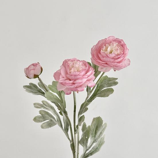 Faux Ranunculus Asiaticus Reusable Artificial Flower Fake Ranunculus Flower for Living Room Dining Table Centerpiece Farmhouse Decor
