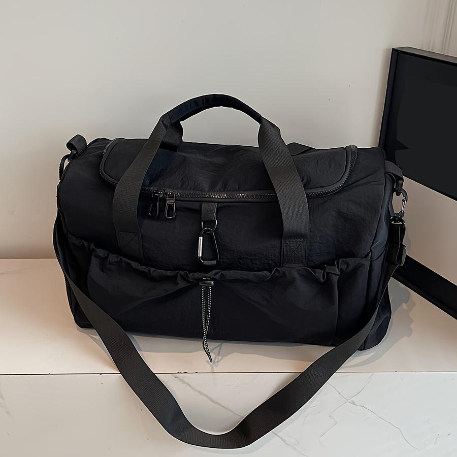 

Дорожная сумка-дафл большой вместимости, спортивная сумка-тоут для спортзала, сумка-дафл для выходных/ночевки с отделением для обуви, идеально подходит для спортзала, путешествий и активного отдыха чёрный