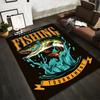 "Professional Fishing Tournament Carpet with Water Splash Design" Suitable for Use As an Anti-slip for Living Room Bedroom Sofas