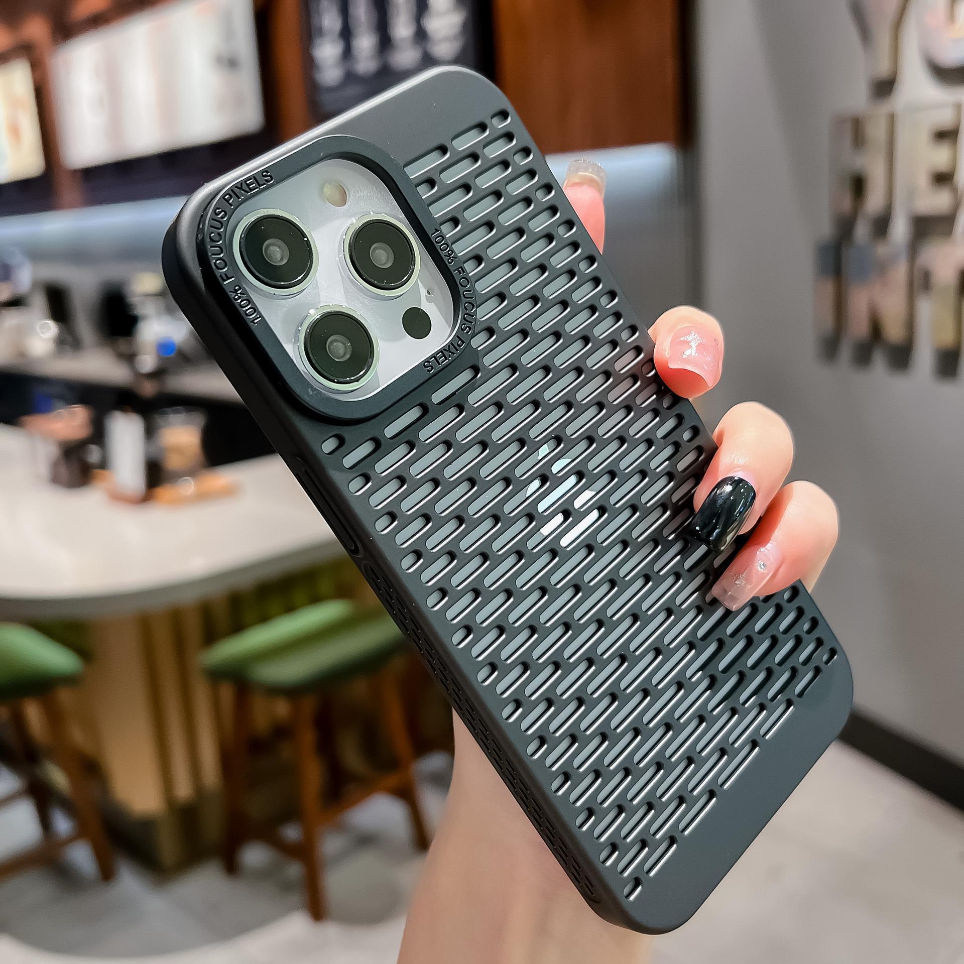 

Полый чехол-лестница для отвода тепла подходит для Apple 16PRO и iPhone15/11 iPhone 16promax чёрный