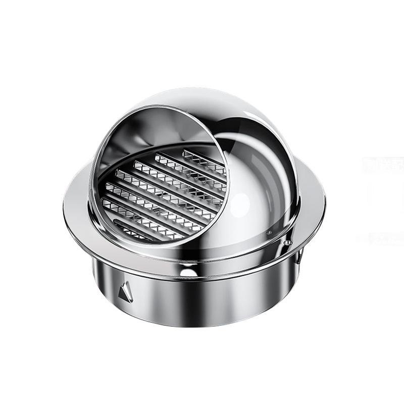 304 Stainless Steel Ventilation Cap: Rain-Proof Exhaust Cover for Exterior Wall and Range Hood, PVC Compatible