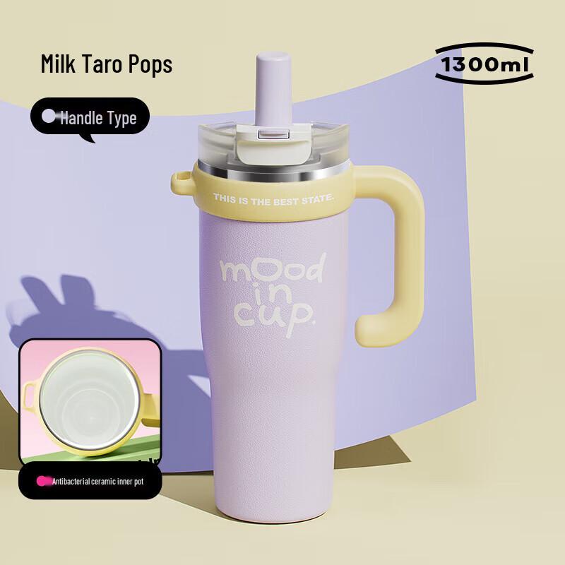 RELEA Insulated Mug with Handle, Ceramic Lined, 1300ml