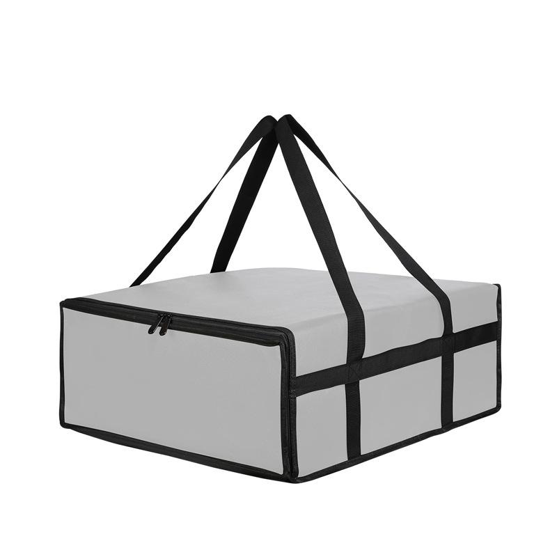 Insulated Pizza Delivery Bag Reusable Food Bag Sturdy with Dual Zippers for Pizzerias Multifunctional Grocery Shopping Bag