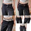 Men Women Unisex Double Row Waist Belt for Pants Jeans Leisure Street Wear Adjustable Waist Strap for Hiphop Dance Wear