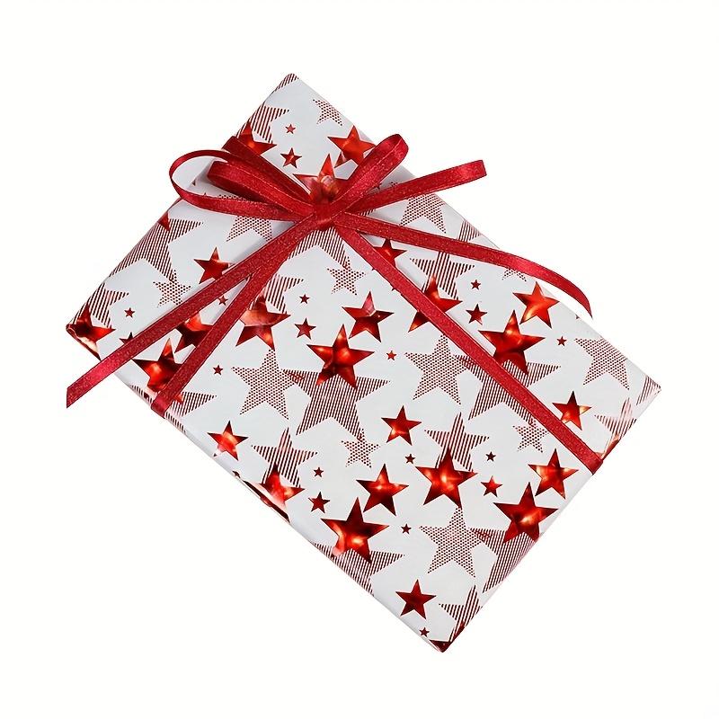 1 Stück Mini Bronzing Stern Geschenkpapierrolle - Retro Leichter Luxus Geschenktüte & Papier für DIY. Ideal für Geburtstage und Hochzeiten