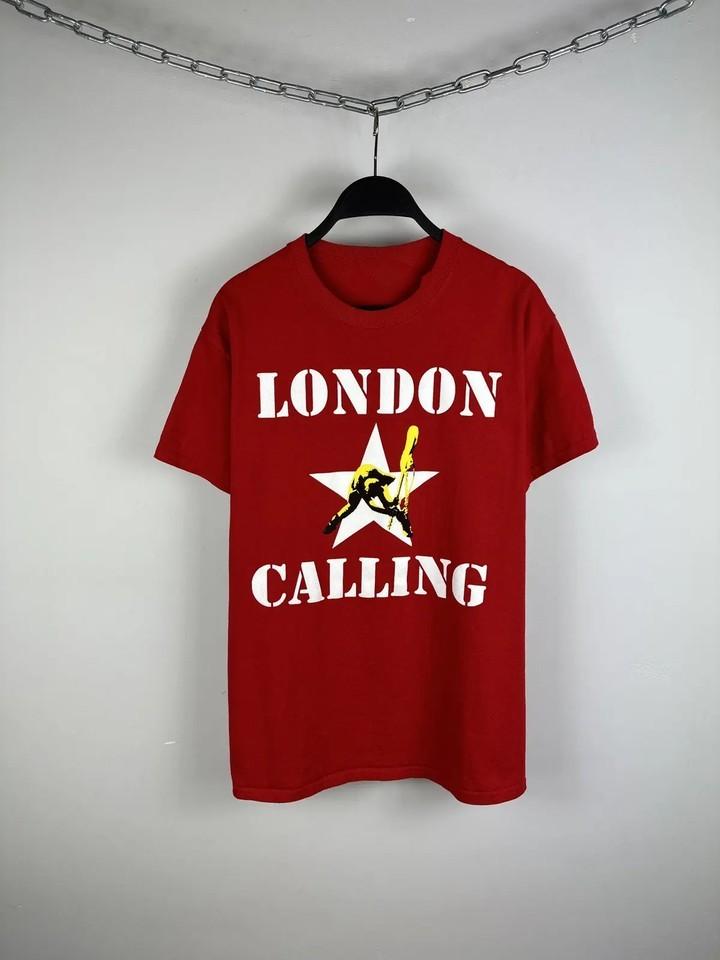 

The Clash London Calling Album Gift For Fan S to 5XL Red T shirt Unisex T-Shirt XXXXL