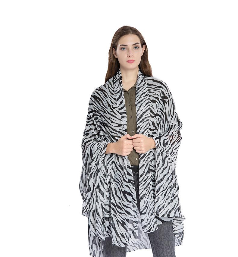 Leopard Print Large Silk Scarf Women'S Thin Foreign Trade Express U Leopard Scarf Wind Printing Silk Scarf Enlarged