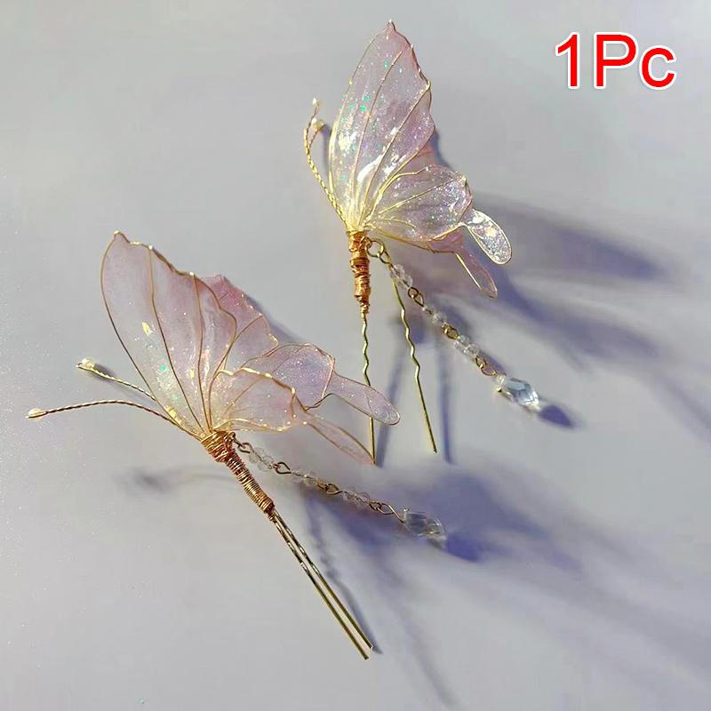 

1 шт. Ханфу Древнее украшение для волос Фея Элегантная заколка для волос Ретро заколка для волос с бабочкой Ретро