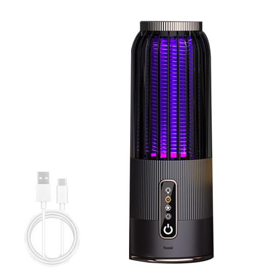 Electric Mosquito Zapper USB Rechargeable Fly Zapper with UV LED Light Indoor Outdoor Cordless Portable Fly Trap Solar LED Mosquito Light серый