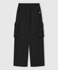 LEMAIN SECOND One-Pleat Wide Cargo Sweatpants [Black]