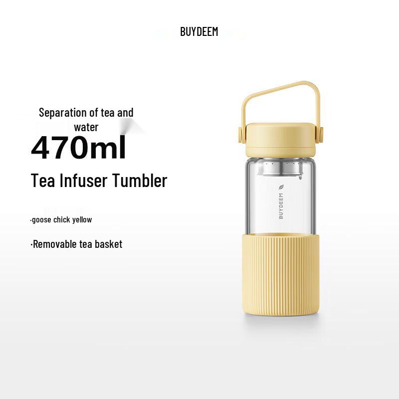 Wisteria Series Tea Infuser Glass Mug