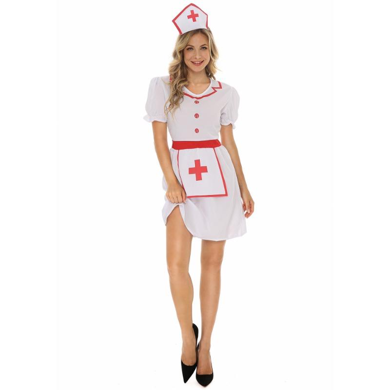 Halloween Party Sexy Female Nurse Dress, Uniform Temptation Cosplay, Stage Watch Costume