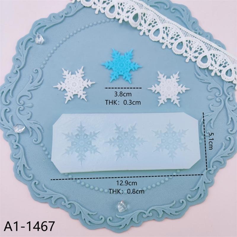 Snowflake Silicone Mold For Chocolate Baking Christmas Cake Decoration Reusable Food Safe Nonstick Design Mould