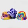 Neutral Summer Tie Dye Printed Fisherman Hat Outdoor Breathable Hat Sunshade