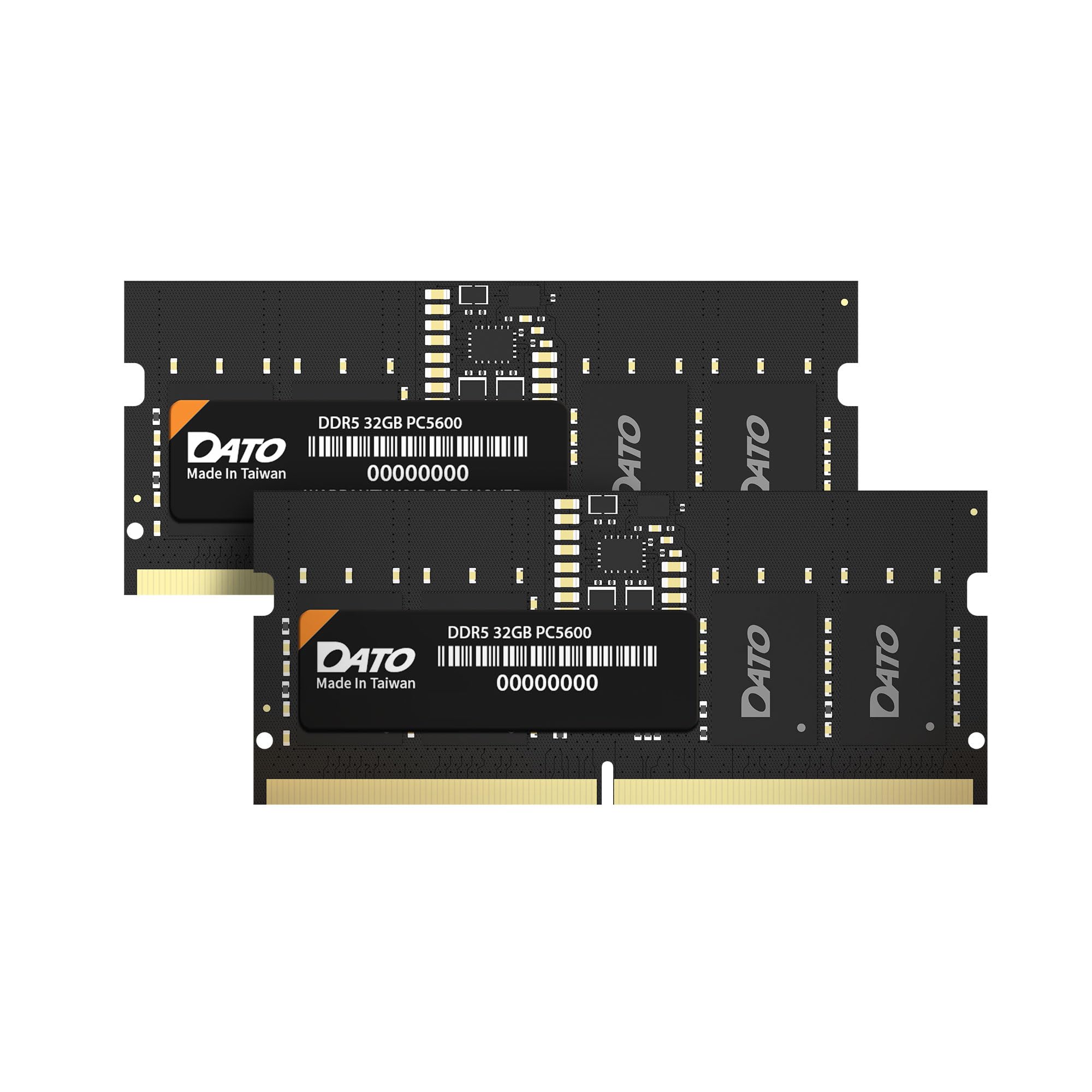 

DATO DDR5 SODIMM 64GB Kit x Laptop RAM 5600MHz CL46 Unbuffered Dimmable Notebook Memory Module (32GB 2) PC5-44800 1.1V 262-Pin Non-ECC чорний