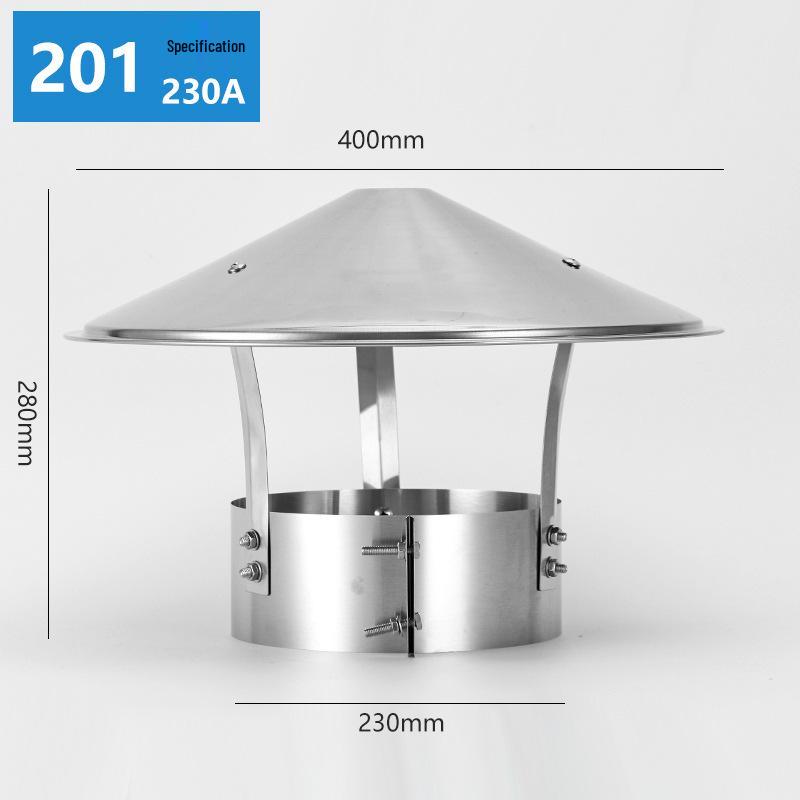 Stainless Steel Chimney Rain & Wind Cap Flue Cover, 160mm Exhaust Vent Cap
