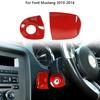 Red Start Key Socket Cover Trim Decoration Accessories For Ford Mustang 2010-14