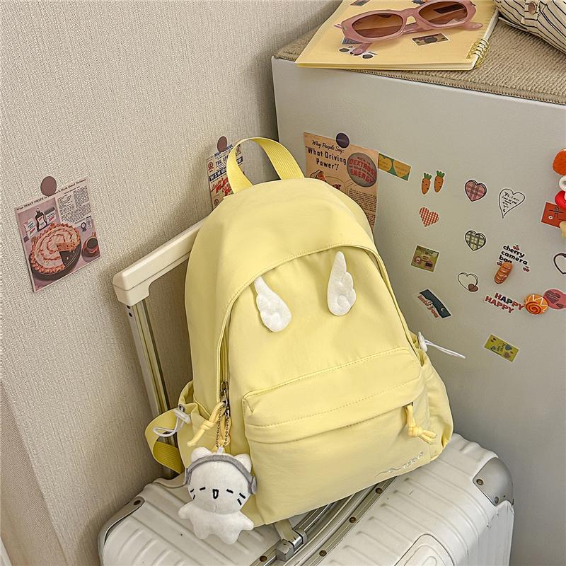 Solid Color Student Schoolbag Women's Backpack