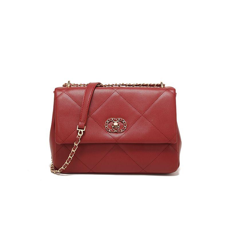 

Red Bag for Women 2025 New Arrival Fancy Bridal Wedding Bag Classic Style Chain Underarm Bag Work Clothing Crossbody Bag Burgundy