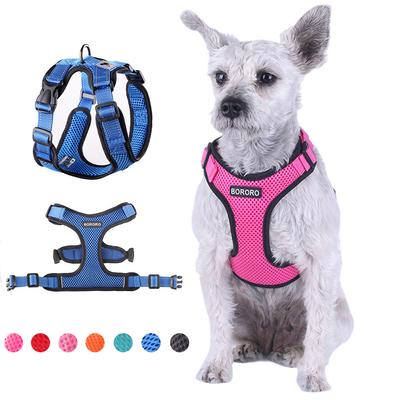 Produto de treinamento para animais de estimação ajustável Chihuahua Pug sem puxar malha para cães colete respirável para filhotes peitorais refletivos para cães pequenos