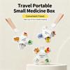 Portable Four Compartment Capsule Medicine Box, Drug Classification, Independent Compartment Sealed Box, Large Capacity