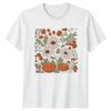 Autumn Pumpkin Flowers Seasonal Graphic Tee Unisexs Unisexs Unisex T Shirt